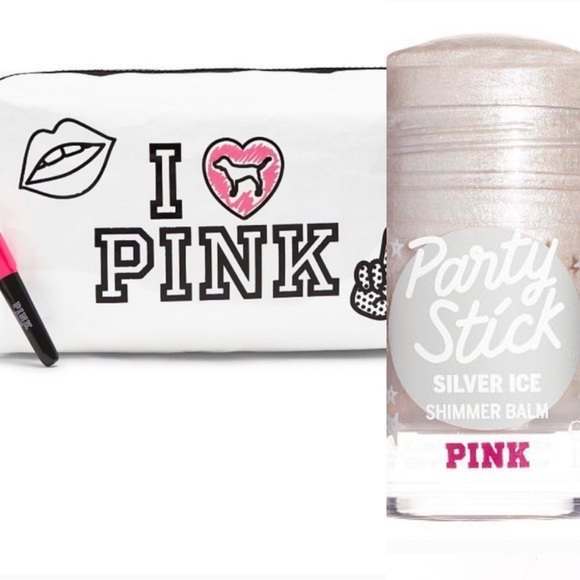 PINK Victoria's Secret Handbags - 💕💕PINK Cosmetic Bag & PINK Shimmer Stick💞💞